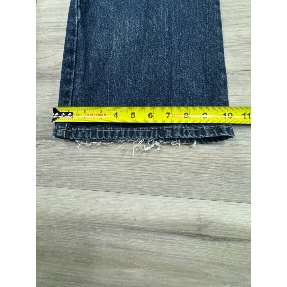 Vintage Jordache Lo-Rise Flare Jeans Women 15/16 Blue Dark‎ Wash Button Fly